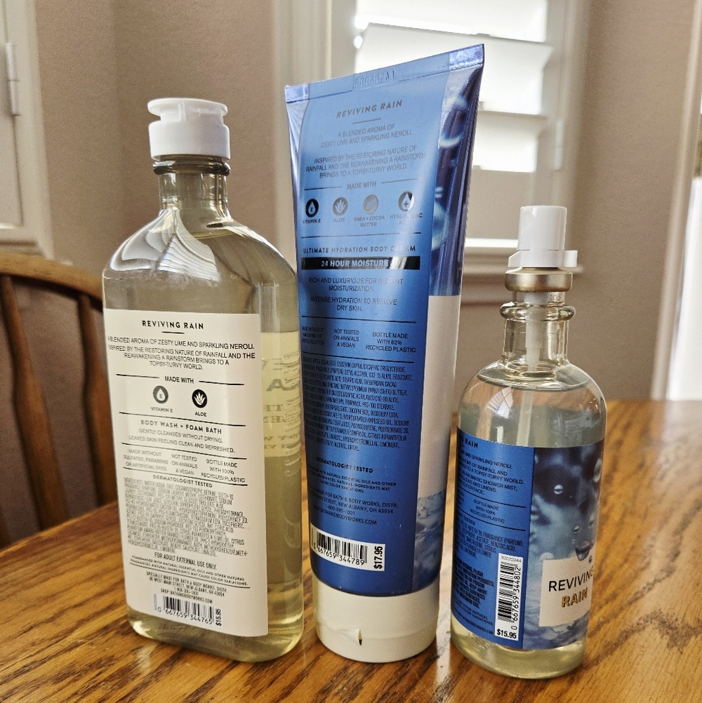 πBOGO 50% OFFππ§΄π«§Bath & Body Works "Reviving Rain" 3-piece Collection - Picture 3 of 10